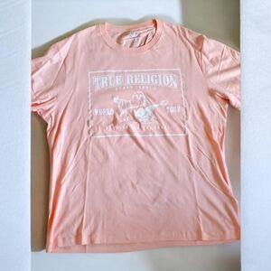 Men's True Religion Buddha Tee 2XL Peach